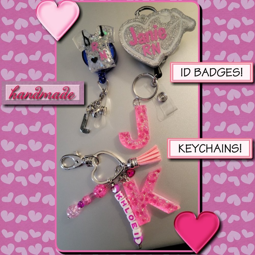 CUSTOM KEYCHAINS/ID BADGES!